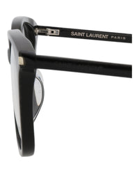 Saint Laurent Saint Laurent Unisex Square/Rectangle Black Black Transparent Fashion Designer Eyewear