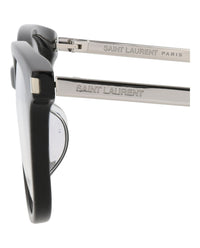 Saint Laurent Unisex Square/Rectangle Black Silver Transparent Fashion Designer Eyewear