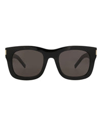 Saint Laurent Womens Square/Rectangle Black Black Black Fashion Designer Eyewear