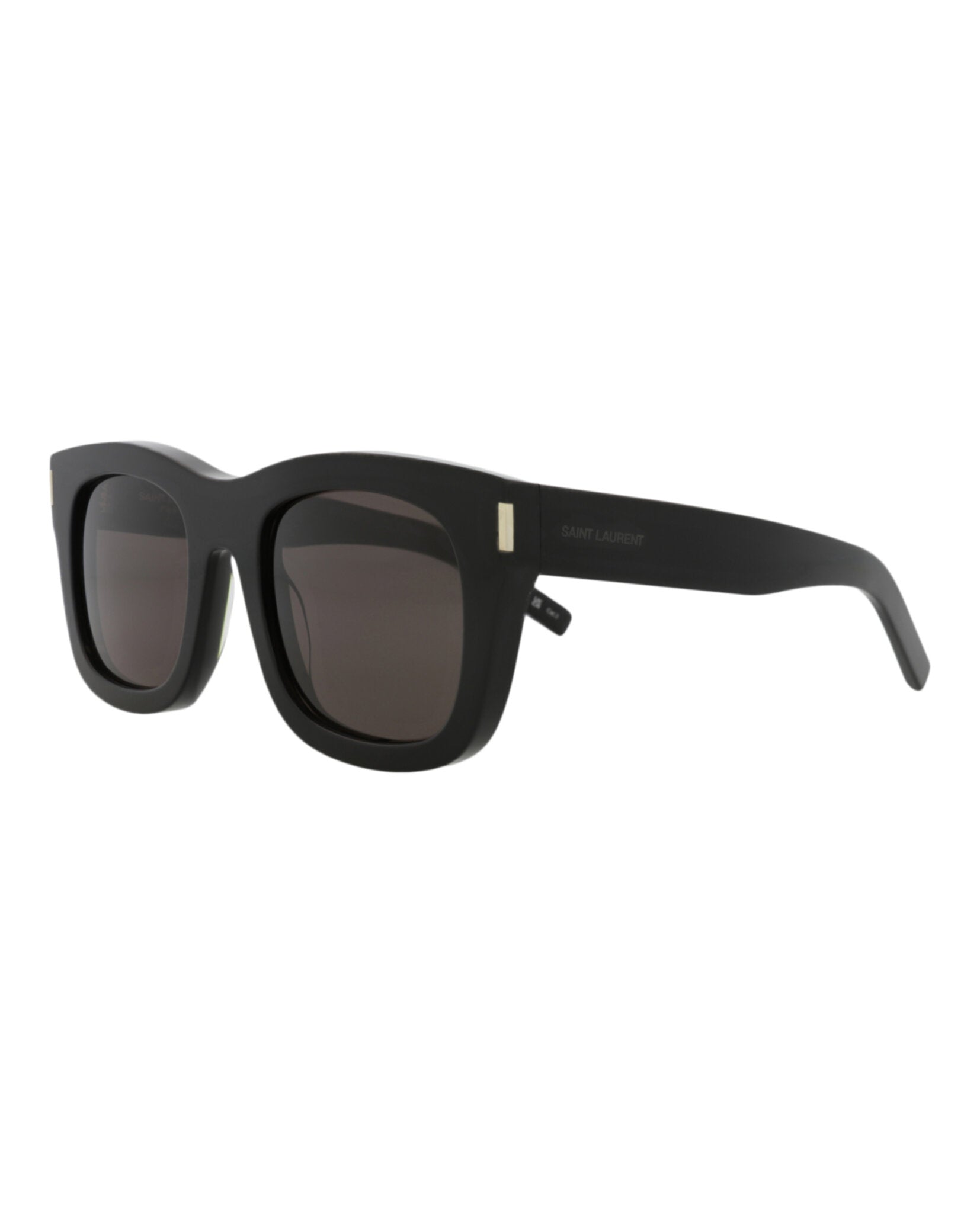 Saint Laurent Womens Square/Rectangle Black Black Black Fashion Designer Eyewear