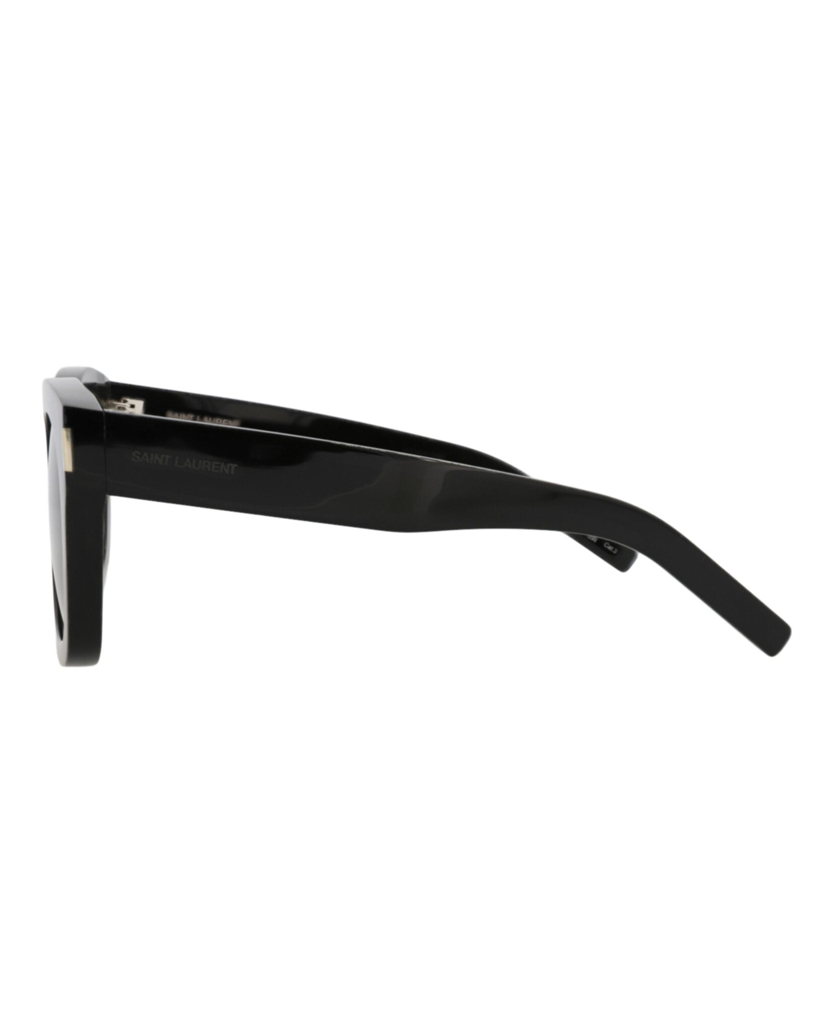 Saint Laurent Womens Square/Rectangle Black Black Black Fashion Designer Eyewear