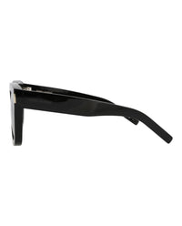 Saint Laurent Womens Square/Rectangle Black Black Black Fashion Designer Eyewear