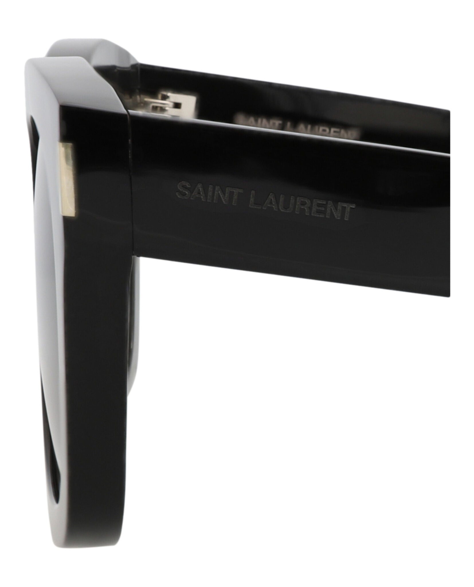 Saint Laurent Womens Square/Rectangle Black Black Black Fashion Designer Eyewear