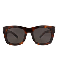 Saint Laurent Womens Square/Rectangle Havana Havana Black Fashion Designer Eyewear