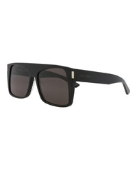 Saint Laurent Womens Square/Rectangle Black Black Black Fashion Designer Eyewear