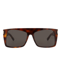 Saint Laurent Saint Laurent Womens Square/Rectangle Havana Havana Black Fashion Designer Eyewear