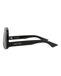 Saint Laurent Saint Laurent Womens Aviator Black Black Grey Fashion Designer Eyewear