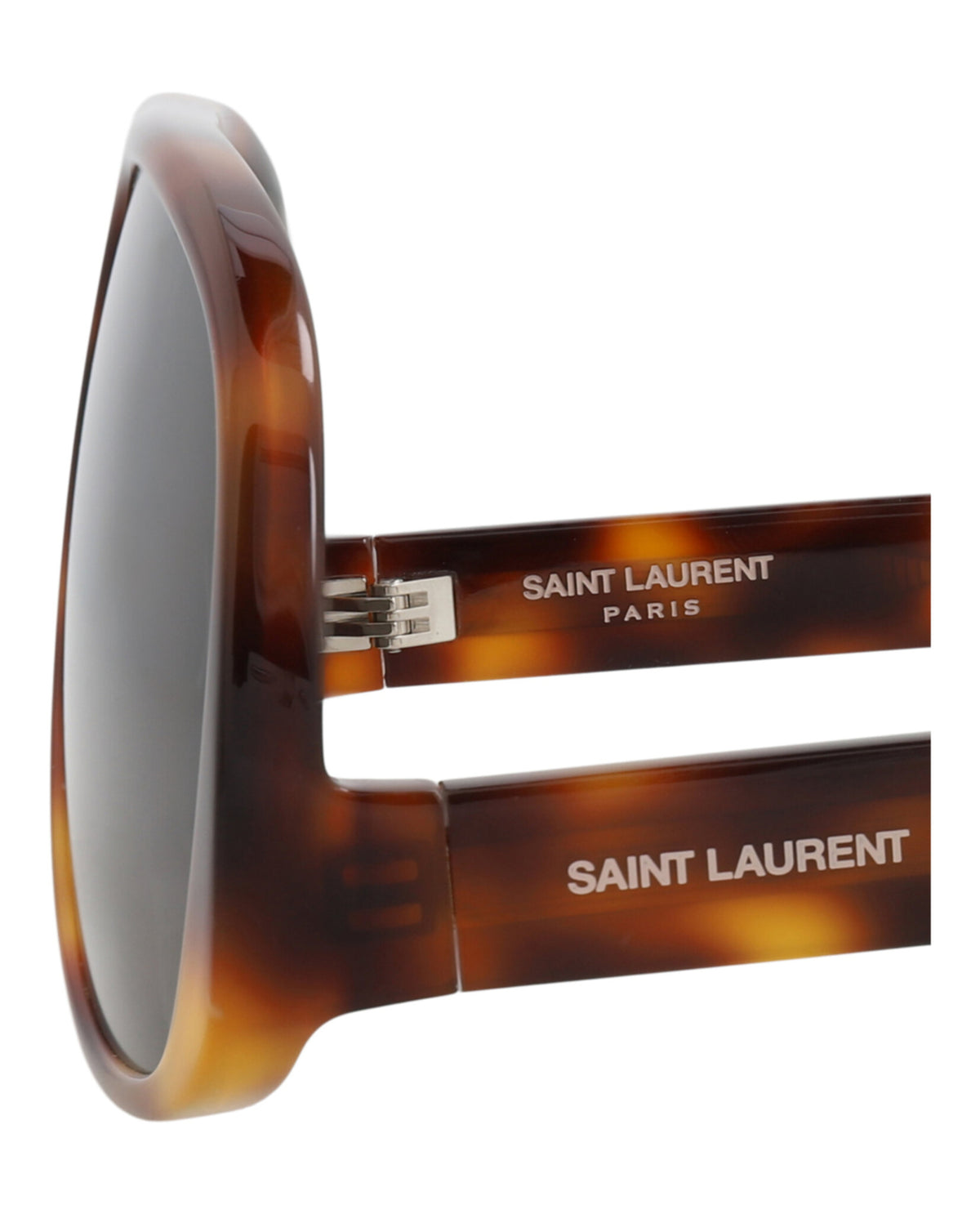 Saint Laurent Womens Aviator Havana Havana Grey Fashion Designer Eyewear