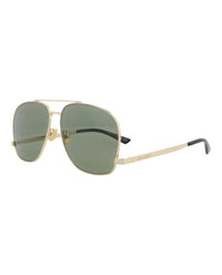 Saint Laurent Saint Laurent Womens Aviator Gold Gold Green Fashion Designer Eyewear