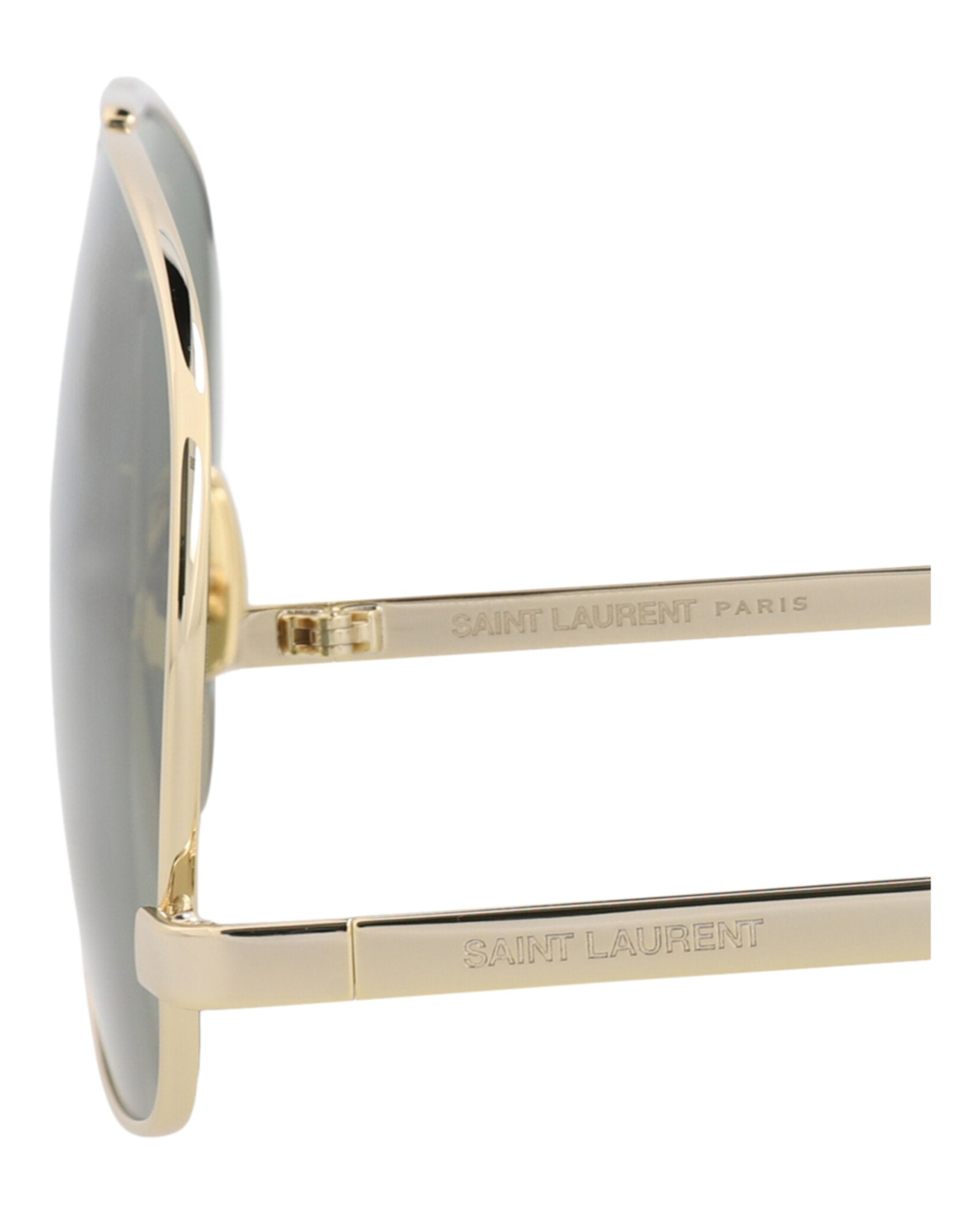 Saint Laurent Saint Laurent Womens Aviator Gold Gold Green Fashion Designer Eyewear