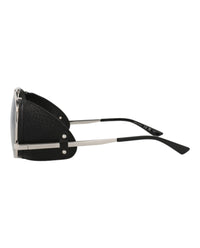 Saint Laurent Mens Aviator Silver Silver Grey Fashion Designer Eyewear