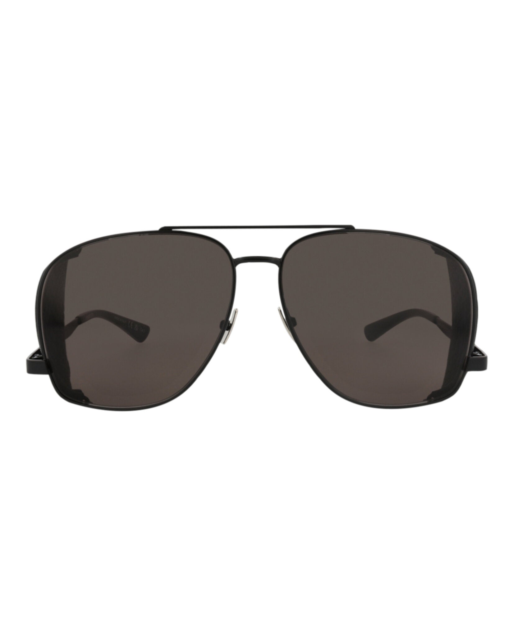 Saint Laurent Mens Aviator Black Black Black Fashion Designer Eyewear