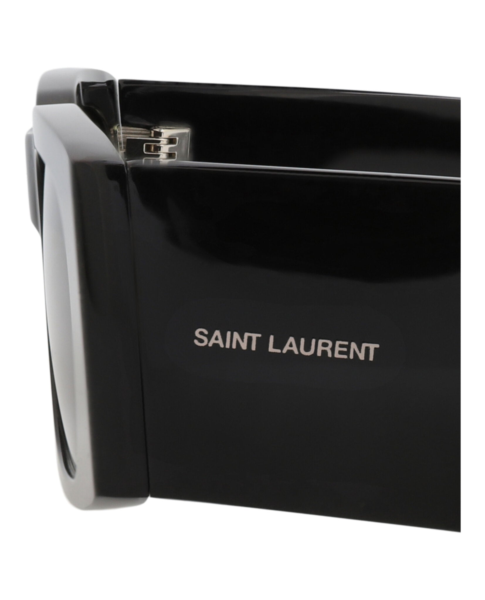 Saint Laurent Saint Laurent Womens Square/Rectangle Black Black Black Fashion Designer Eyewear