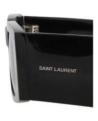 Saint Laurent Saint Laurent Womens Square/Rectangle Black Black Black Fashion Designer Eyewear