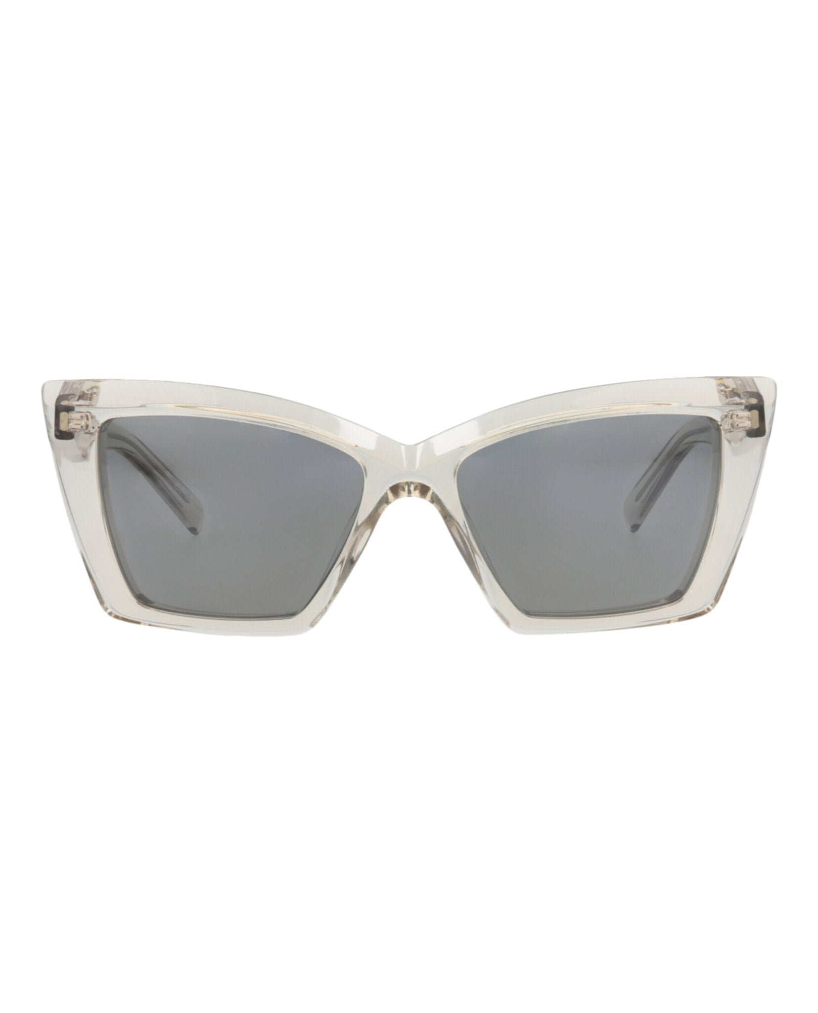Saint Laurent Saint Laurent Womens Cat Eye Beige Beige Silver Fashion Designer Eyewear