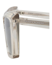 Saint Laurent Saint Laurent Womens Cat Eye Beige Beige Silver Fashion Designer Eyewear