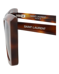 Saint Laurent Womens Cat Eye Havana Havana Black Fashion Designer Eyewear
