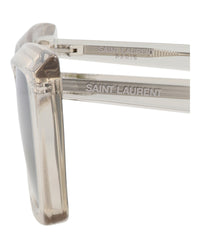 Saint Laurent Saint Laurent Womens Cat Eye Beige Beige Silver Fashion Designer Eyewear