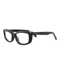 Saint Laurent Saint Laurent Womens Cat Eye Black Black Transparent Fashion Designer Eyewear