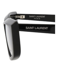 Saint Laurent Saint Laurent Womens Cat Eye Black Black Transparent Fashion Designer Eyewear