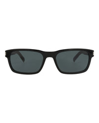 Saint Laurent Mens Square/Rectangle Black Crystal Black Fashion Designer Eyewear
