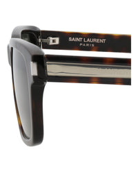 Saint Laurent Saint Laurent Mens Square/Rectangle Havana Crystal Grey Fashion Designer Eyewear