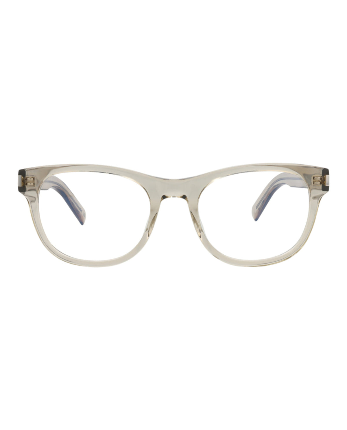 Saint Laurent Unisex Square/Rectangle Beige Beige Transparent Fashion Designer Eyewear