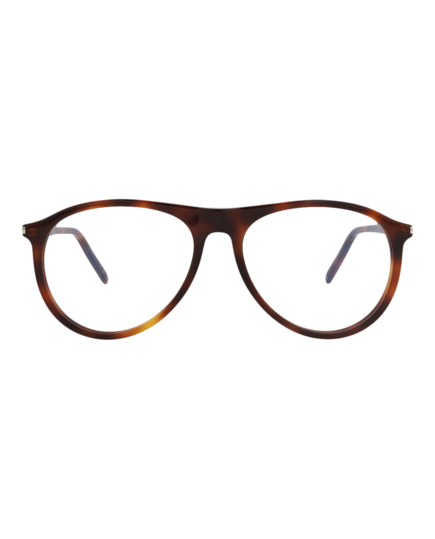 Saint Laurent Saint Laurent Unisex Aviator Havana Havana Transparent Fashion Designer Eyewear