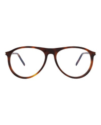 Saint Laurent Saint Laurent Unisex Aviator Havana Havana Transparent Fashion Designer Eyewear