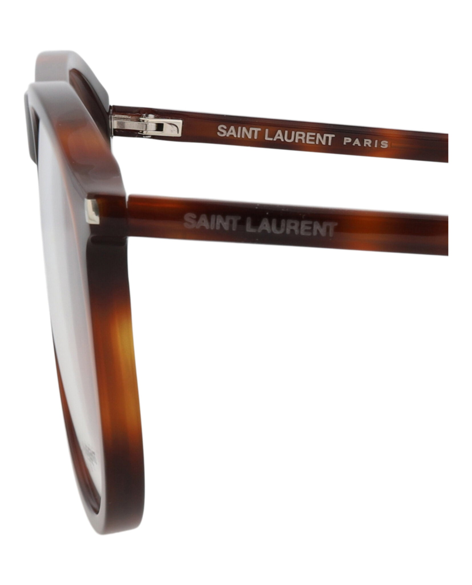 Saint Laurent Saint Laurent Unisex Aviator Havana Havana Transparent Fashion Designer Eyewear