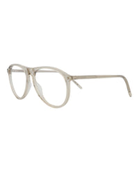 Saint Laurent Saint Laurent Unisex Aviator Beige Beige Transparent Fashion Designer Eyewear