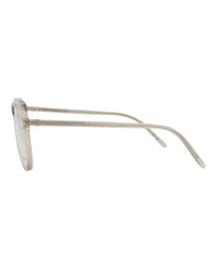 Saint Laurent Saint Laurent Unisex Aviator Beige Beige Transparent Fashion Designer Eyewear