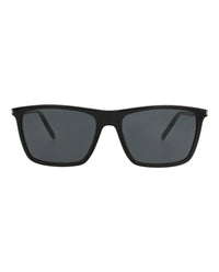Saint Laurent Mens Square/Rectangle Black Black Black Fashion Designer Eyewear