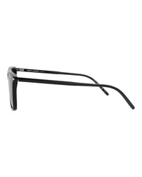 Saint Laurent Mens Square/Rectangle Black Black Black Fashion Designer Eyewear