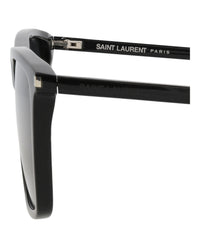 Saint Laurent Mens Square/Rectangle Black Black Black Fashion Designer Eyewear