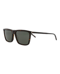 Saint Laurent Saint Laurent Mens Square/Rectangle Havana Havana Grey Fashion Designer Eyewear