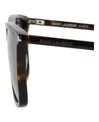 Saint Laurent Saint Laurent Mens Square/Rectangle Havana Havana Grey Fashion Designer Eyewear