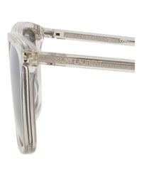Saint Laurent Mens Square/Rectangle Beige Beige Silver Fashion Designer Eyewear