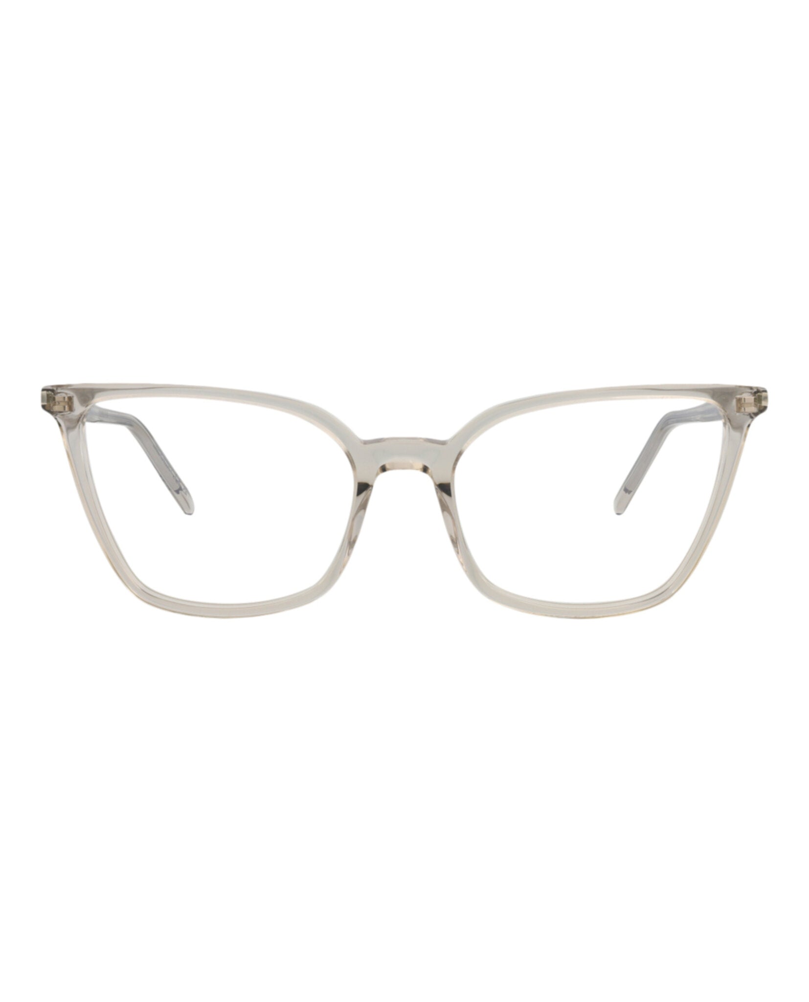 Saint Laurent Saint Laurent Womens Cat Eye Beige Beige Transparent Fashion Designer Eyewear