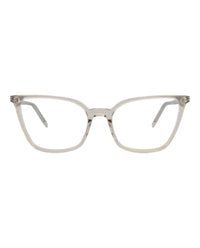 Saint Laurent Saint Laurent Womens Cat Eye Beige Beige Transparent Fashion Designer Eyewear