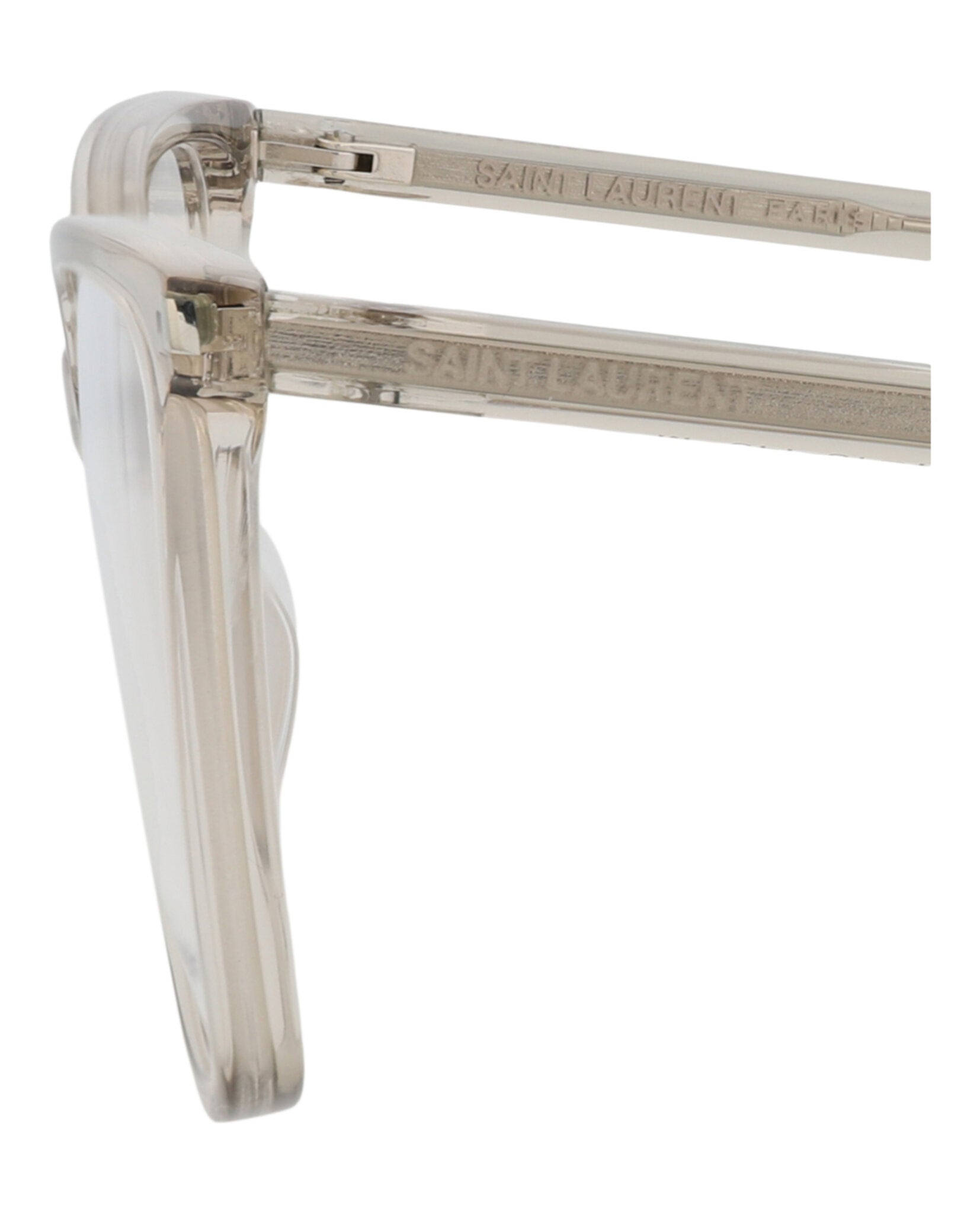 Saint Laurent Saint Laurent Womens Cat Eye Beige Beige Transparent Fashion Designer Eyewear