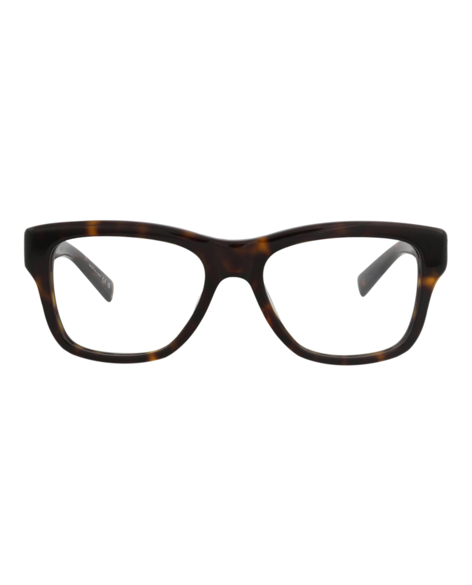 Saint Laurent Saint Laurent Unisex Square/Rectangle Havana Havana Transparent Fashion Designer Eyewear