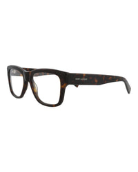 Saint Laurent Saint Laurent Unisex Square/Rectangle Havana Havana Transparent Fashion Designer Eyewear