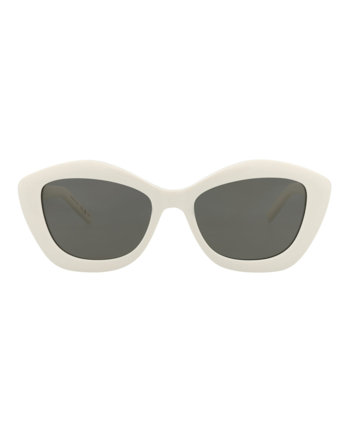 Saint Laurent Womens Cat Eye Ivory Ivory Grey Fashion Designer Eyewear