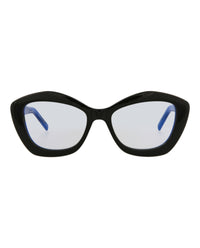 Saint Laurent Womens Cat Eye Black Black Grey Fashion Designer Eyewear