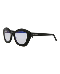 Saint Laurent Womens Cat Eye Black Black Grey Fashion Designer Eyewear