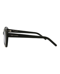 Saint Laurent Womens Cat Eye Black Black Grey Fashion Designer Eyewear