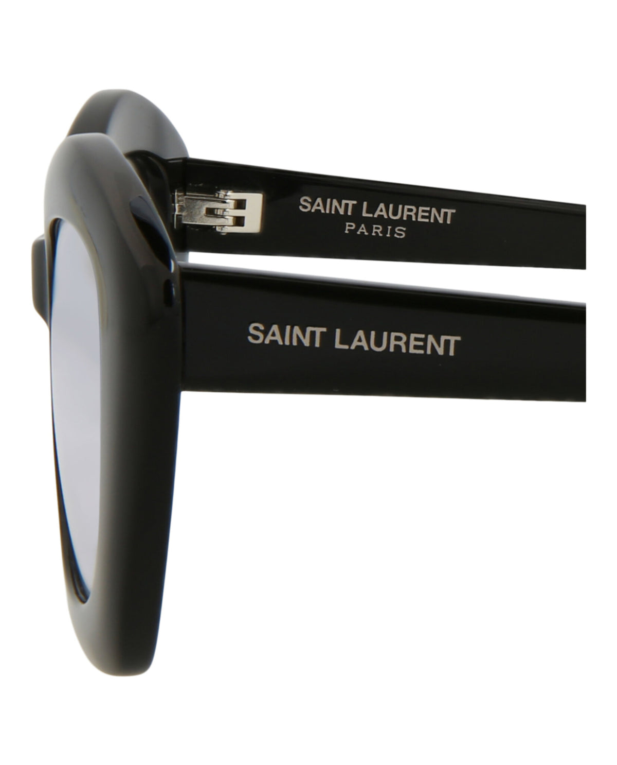Saint Laurent Womens Cat Eye Black Black Grey Fashion Designer Eyewear
