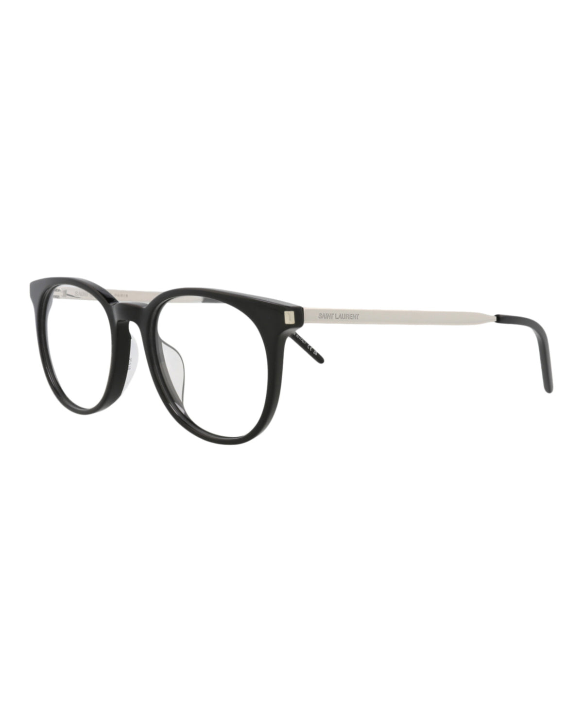 Saint Laurent Unisex Round/Oval Black Silver Transparent Fashion Designer Eyewear
