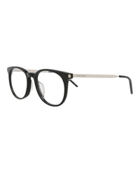 Saint Laurent Unisex Round/Oval Black Silver Transparent Fashion Designer Eyewear